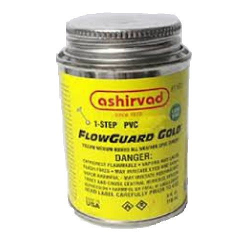 Ashirvad Flowguard Plus CPVC 1 Step CPVC Yellow Medium Adhesive 32 oz, 4081105